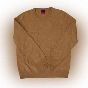 Cashmere Women's Crewneck Sweater in Camel